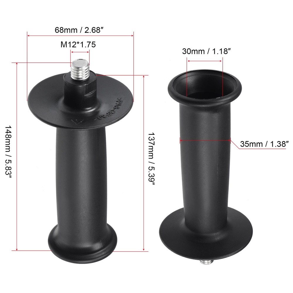 Side Handle Auxiliary M12 Thread for Angle Grinding Plastic