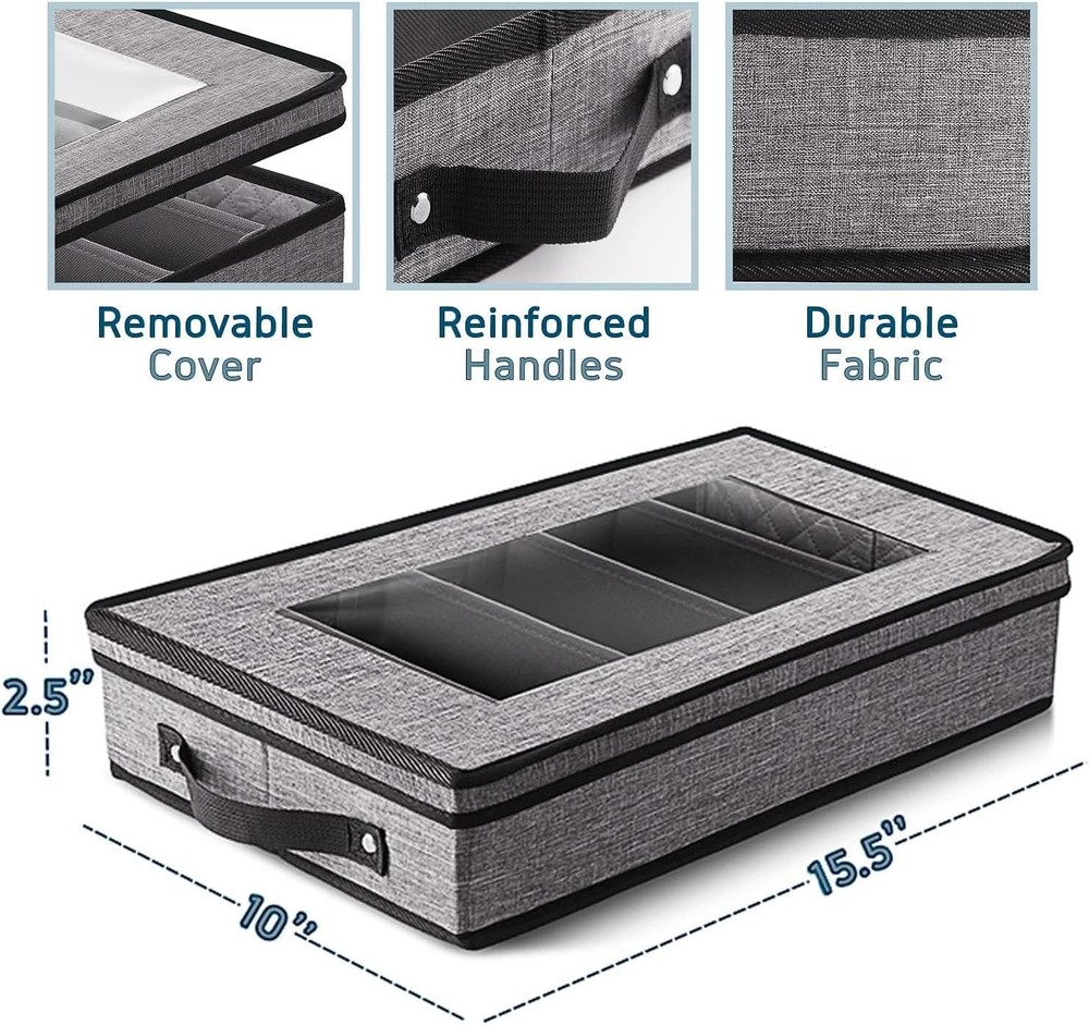 Flatware & Utensil Storage, Durable Silverware Storage Grey