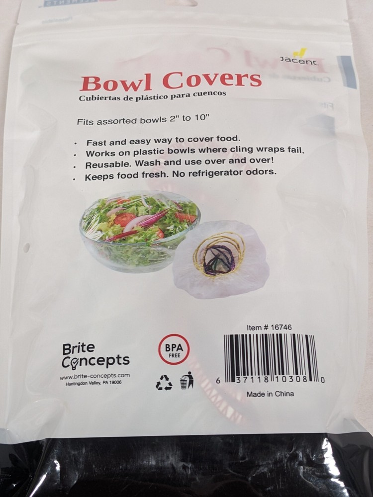 Culinary Elements Bowl Covers 12 Pack Variety Sizes, New