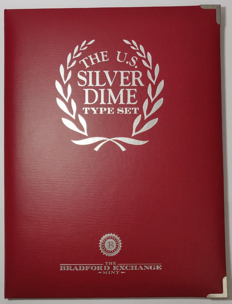 THE US SILVER DIME TYPE SET BRADFORD EXCHANGE US MINT