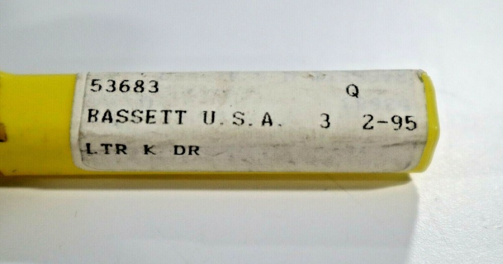 SIZE "K" CARBIDE DRILL, 2 FLUTE B353