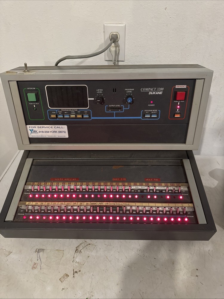 dukane compact 3200 school intercom system