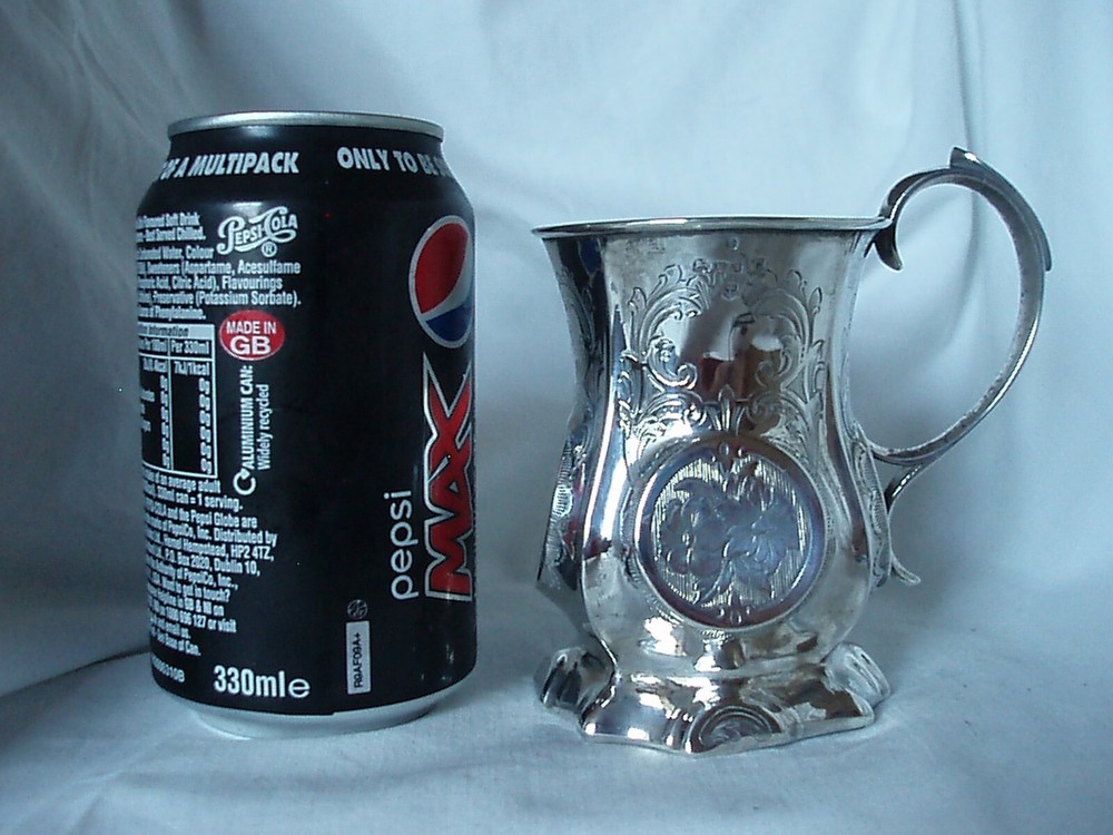 VICTORIAN MUG STERLING SILVER BIRMINGHAM 1855
