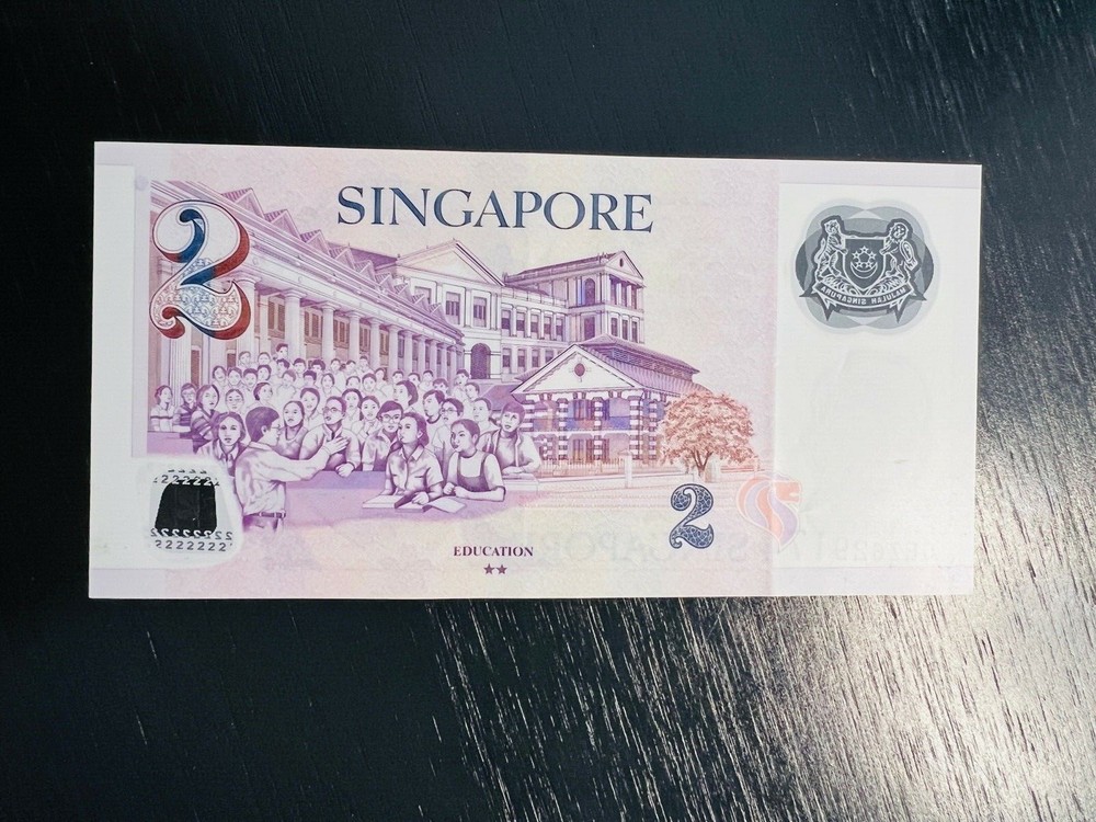 Singapore 2 Dollars Education Polymers
