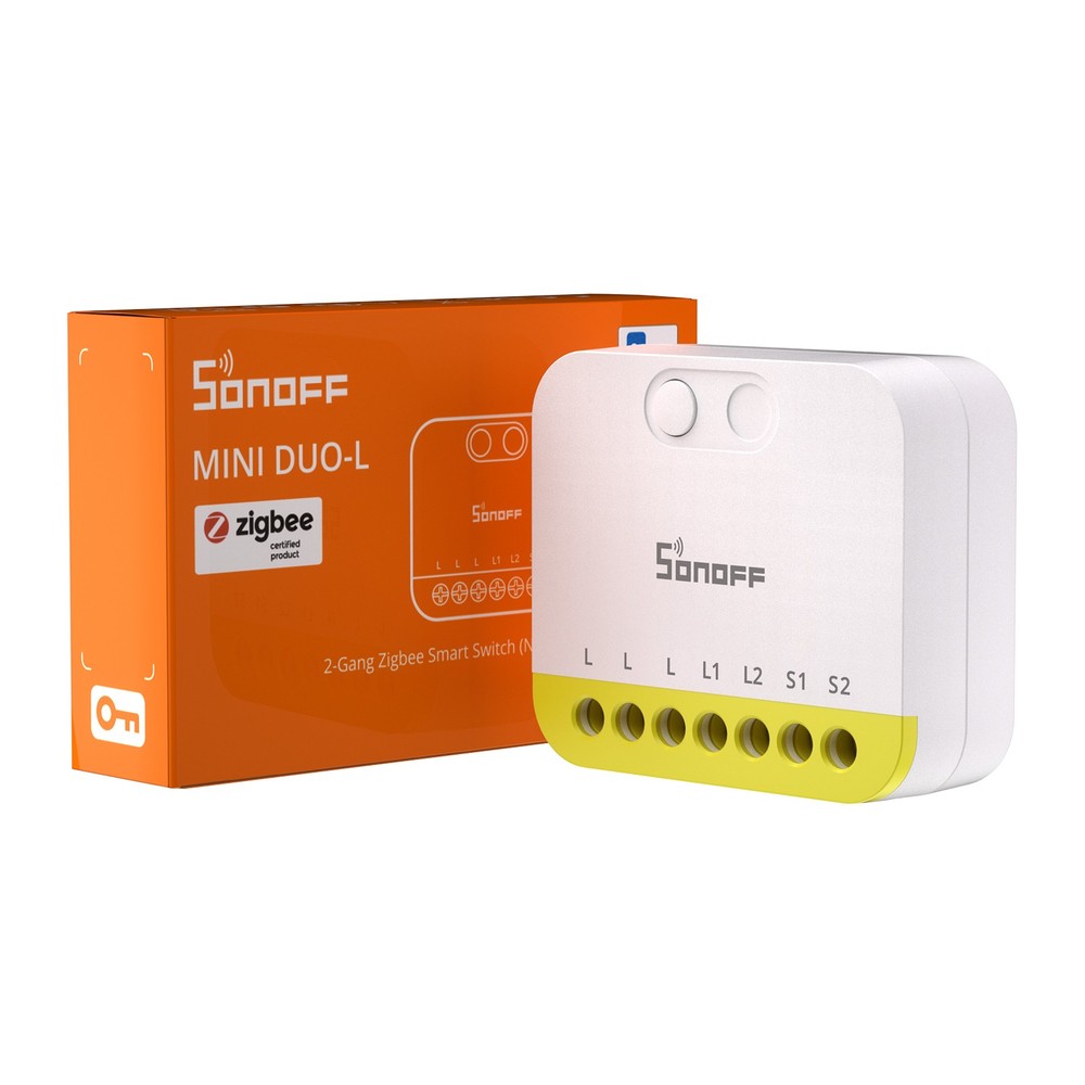 SONOFF MINI DUO-L Dual Channel Smart Light Switch Zigbee 3.0 No Neutral Required