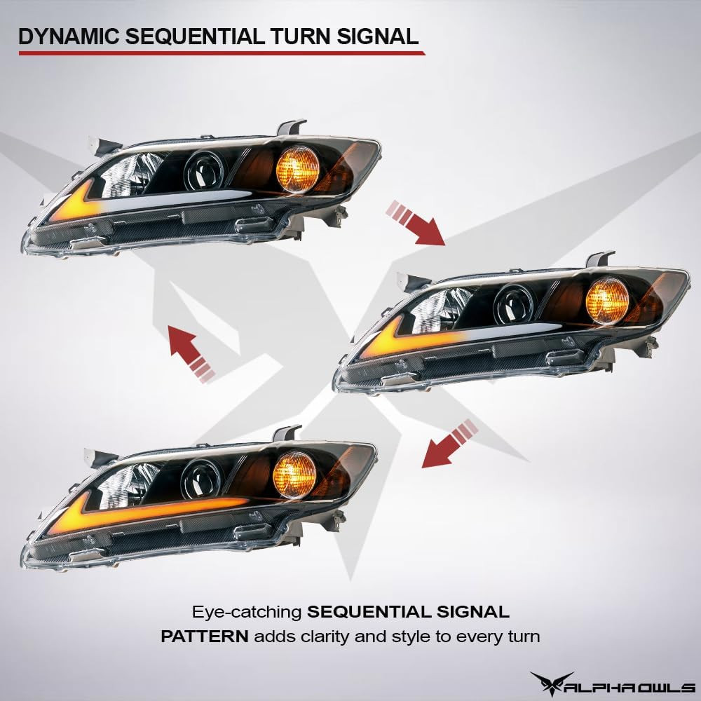 Switchback Sequential LED Projector Headlights|Compatible with 2007-2009 Toyota