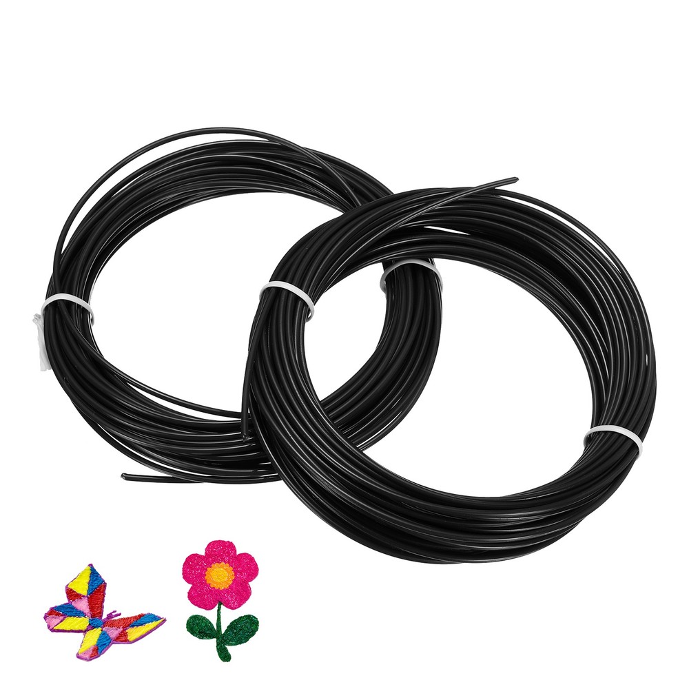 1.75mm ABS 3D Pen Printer Filament Refill, 2 pcs Total 65.6Ft, Black