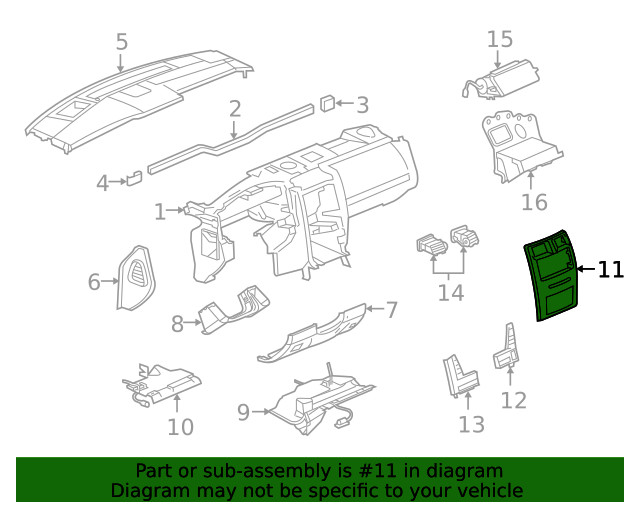 Genuine GM Center Bezel 15827768