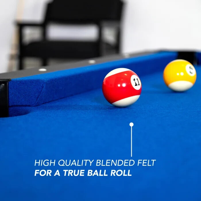 Pool Table (7.3 ft.) (Black/Blue) (Free Shipping)