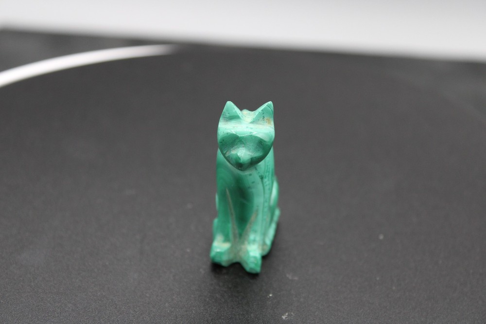 Malachite Cat Figures