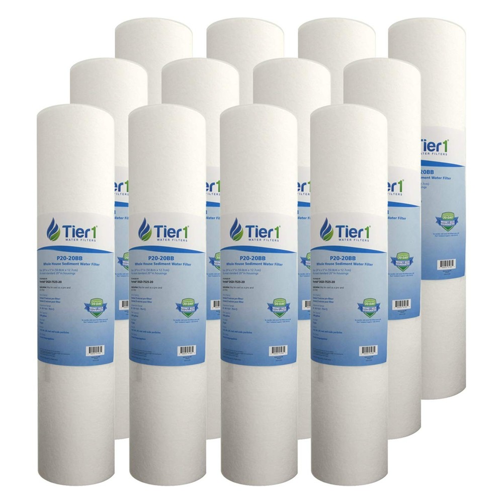 20 x 4.5 Inch DGD-7525 20 Micron Polypropylene Sediment Water Filter 12 Pack