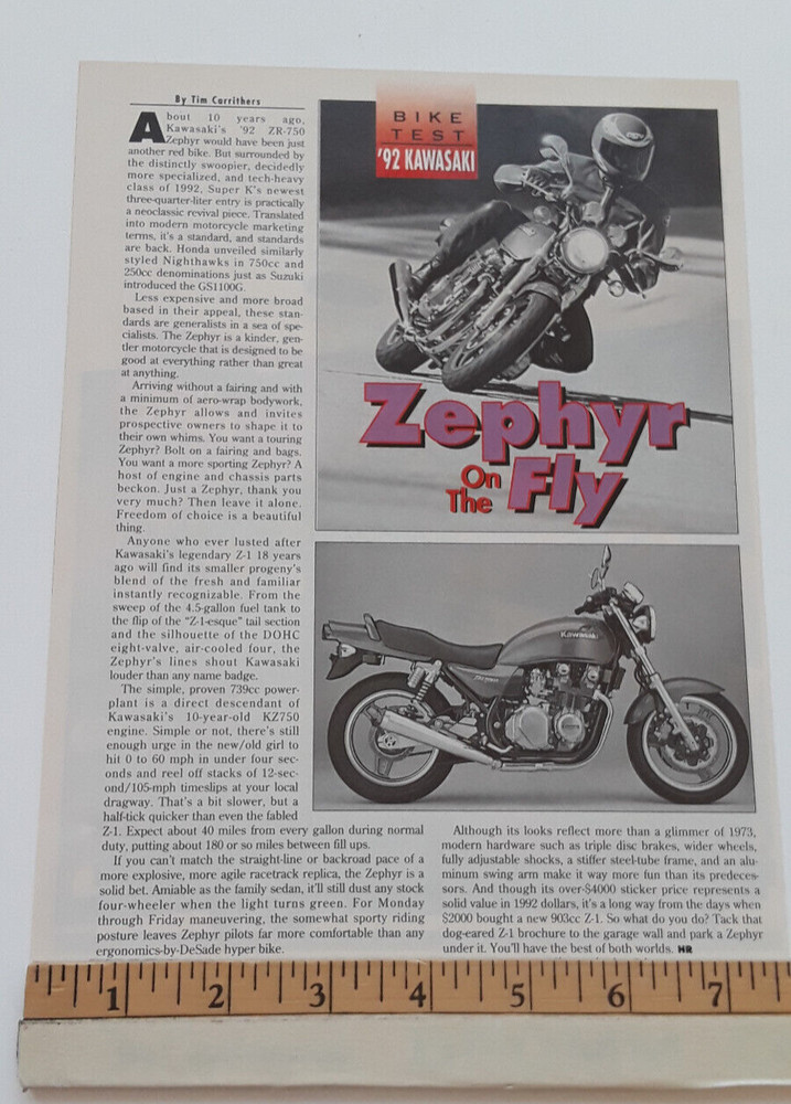 1992 KAWASAKI ZEPHYR  ORIGINAL ARTICLE