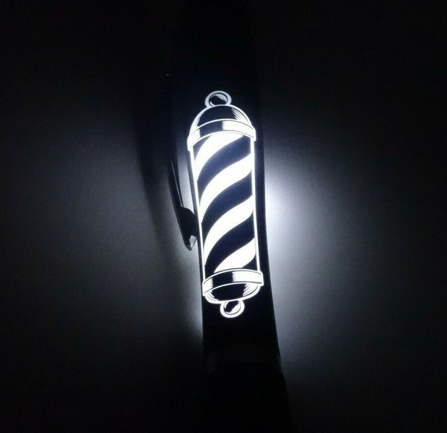 Barber pole Lighted ink pen