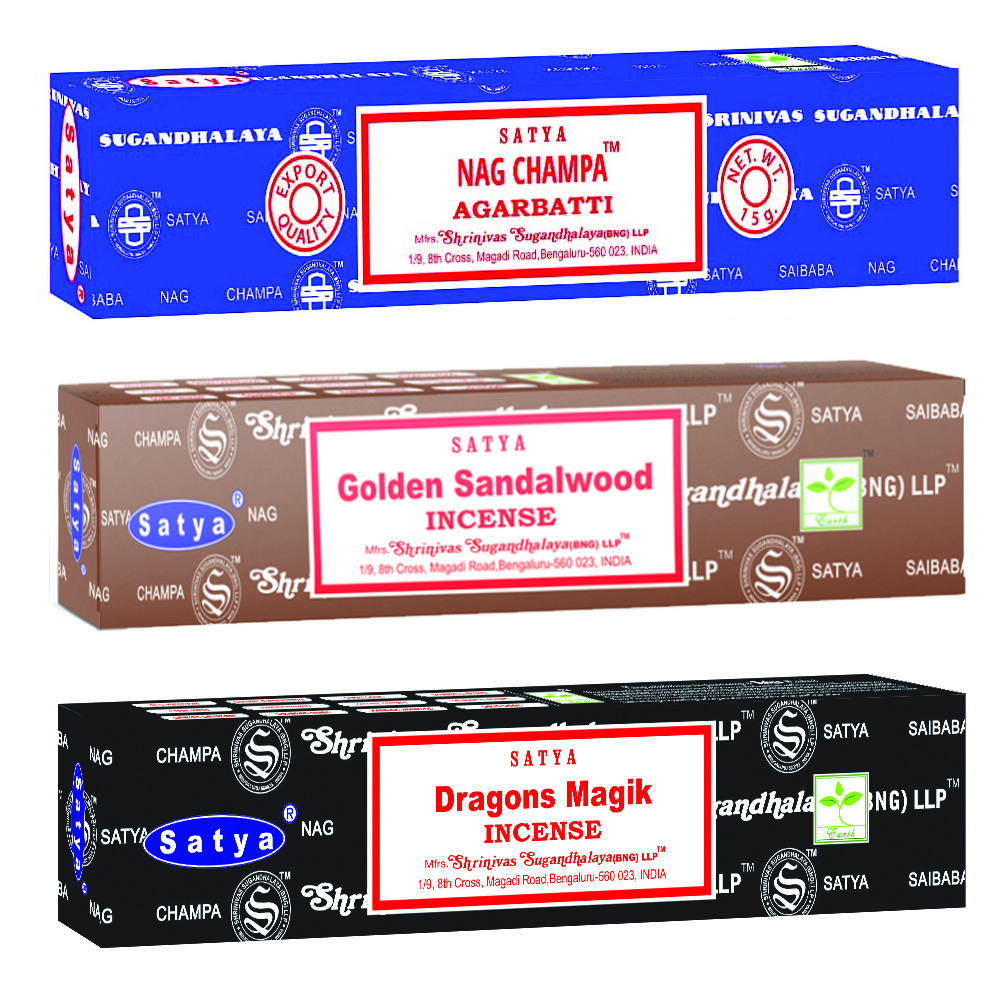 Satya Original 3 Pack Incense Sticks Variety Sets