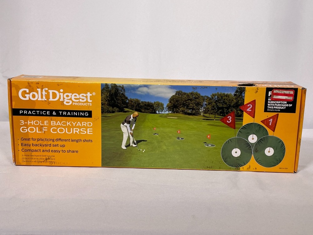 Golf Digest 3-Hole Backyard Golf Course Practice & Training Set NEW