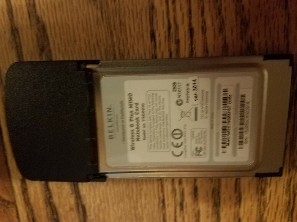 Belkin Wireless G Plus MIMO Notebook Card Part # F5D9010