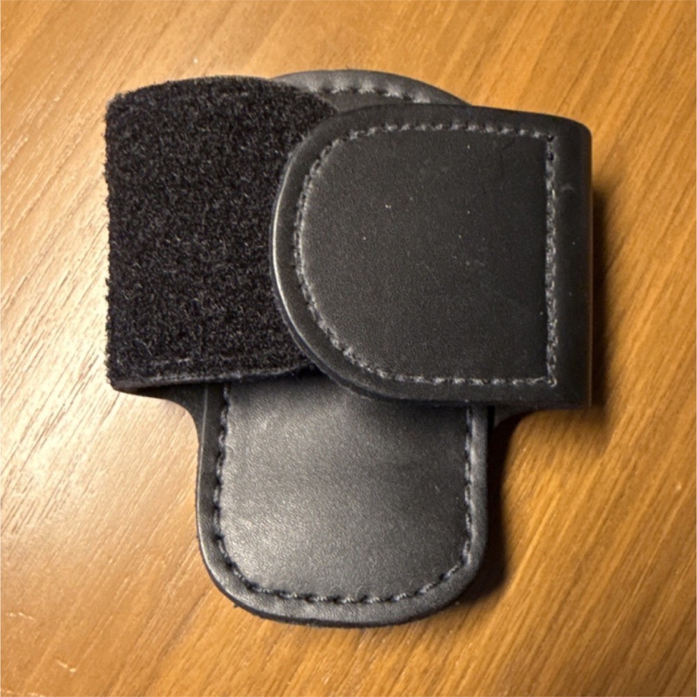 Leather black clip for  stethoscope  belt