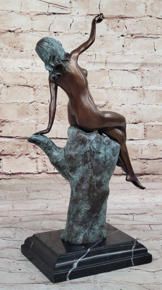 Modernist Solid Bronze Figurines Signed Juno Abstract Art Deco Sculpture Sale