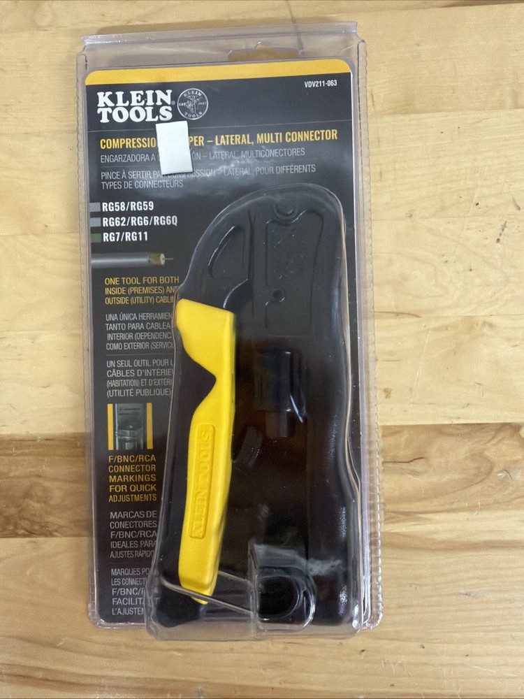 Klein Tools VDV211-063 Heavy-Duty Multi-Connector Compression Crimper