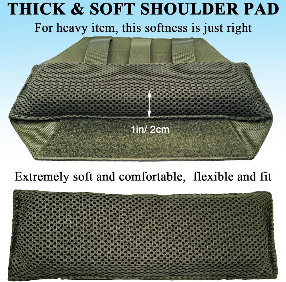 Ultra Thick Shoulder Strap Pad 2 Pack, Heavy Load Backpack Strap Pads, High Elas