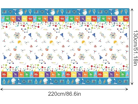 4 Pack Science Party Tablecloths