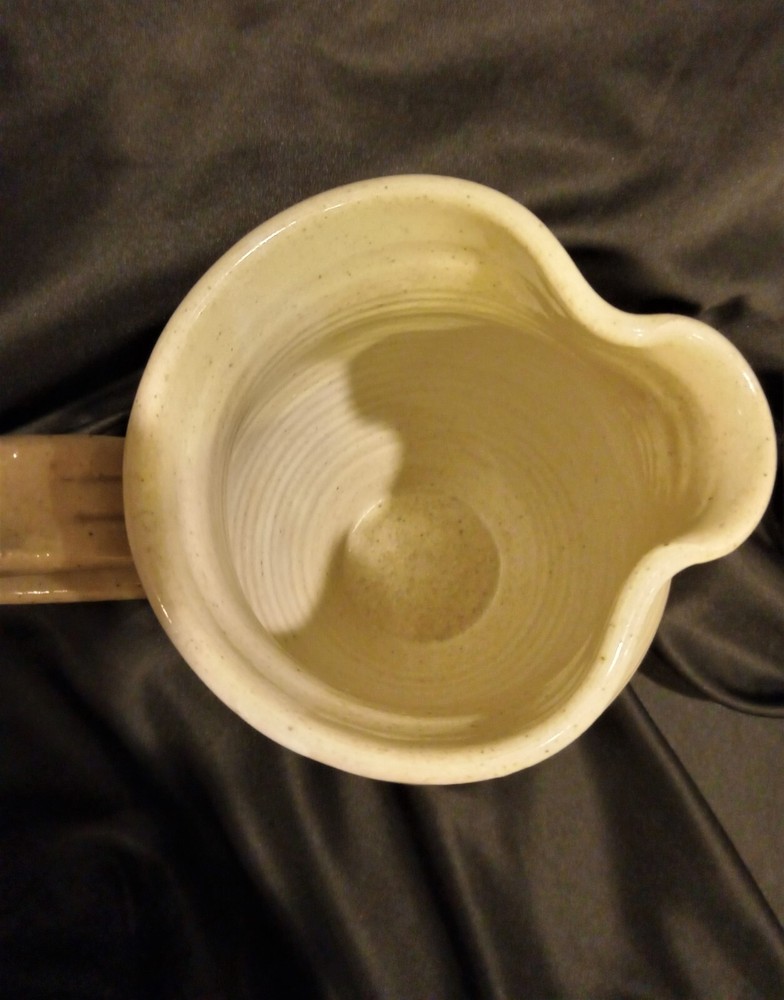 LOVELY FLOWERED PITCHER, UNION STONEWARE MARKED ON BOTTOM & SIGNED