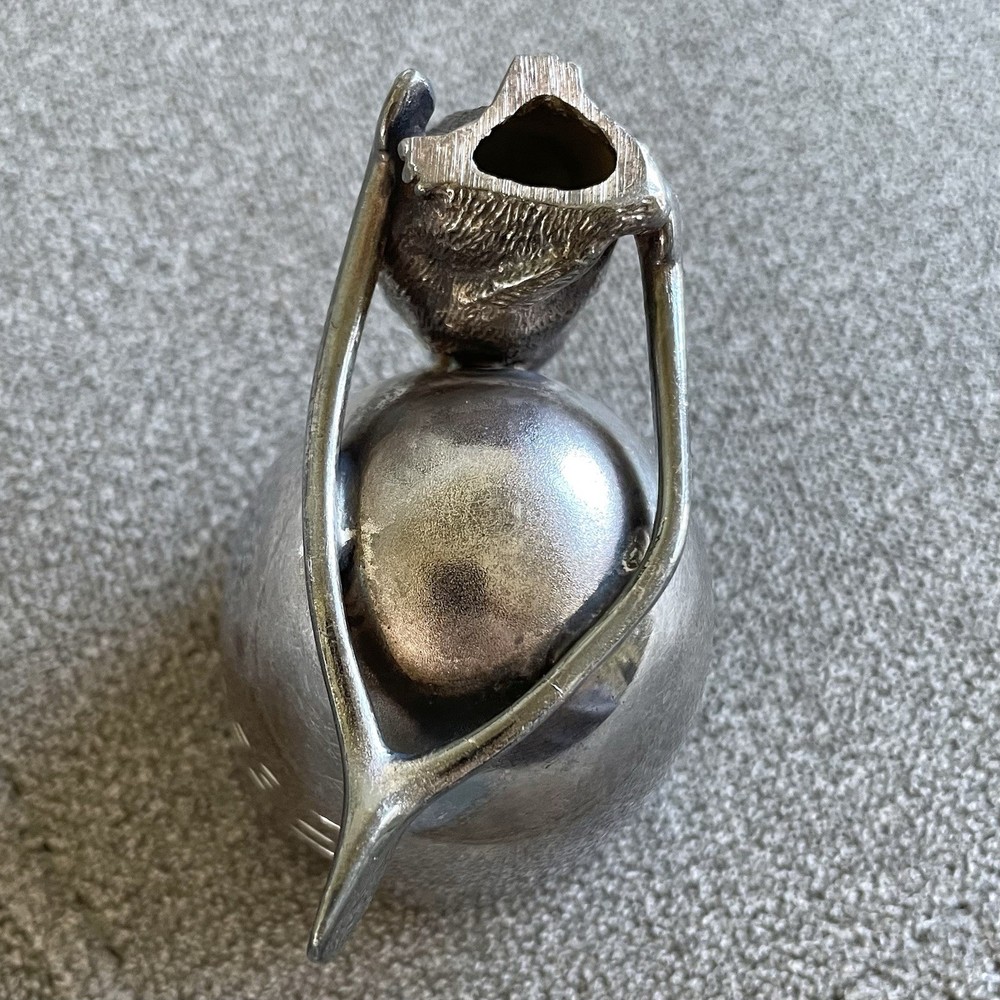 Chick Egg Wishbone Silverplated Toothpick Match Holder Hatched Victorian Easter