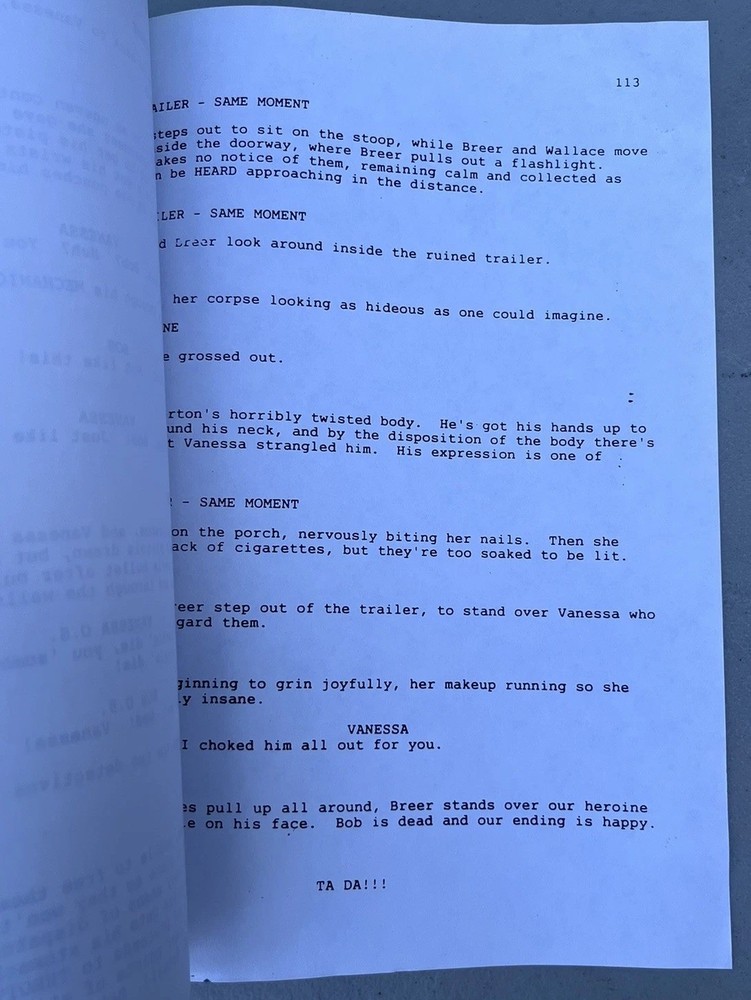 1996 Highway Matthew Bright Series Original Script Witherspoon Sutherland Stone