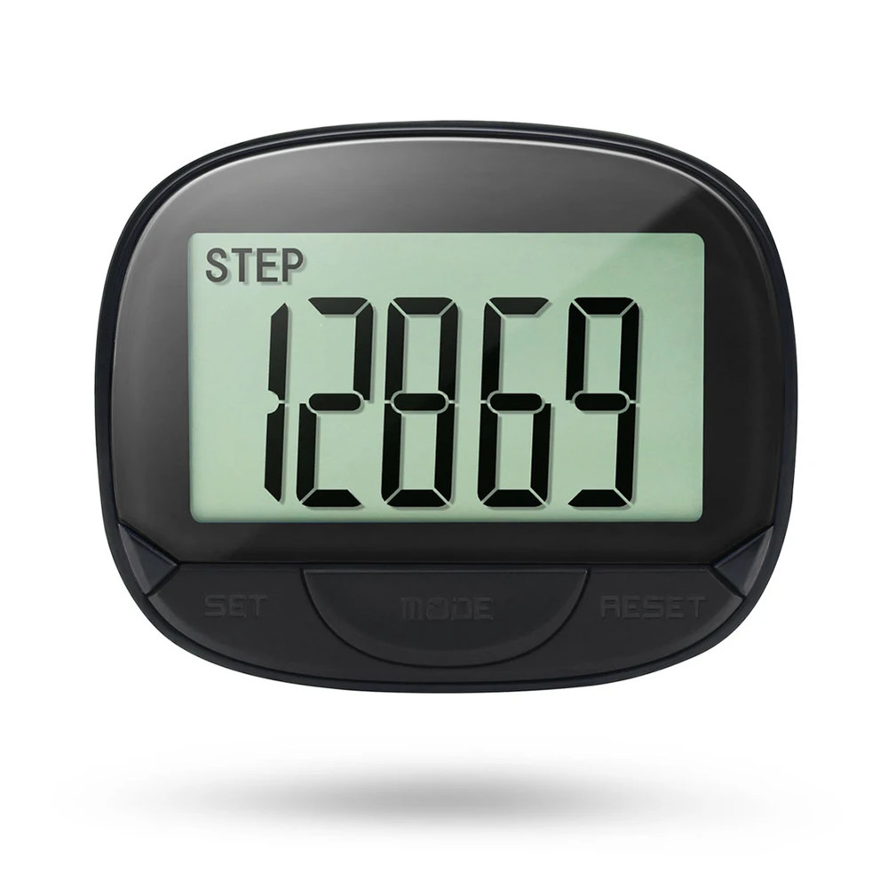 Large Screen Clip-On Pedometer - Easy Step Tracker for Adults & Pets