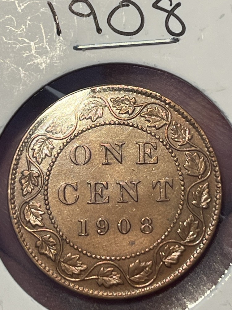 1908 CANADA LARGE CENT ( High MS +++)