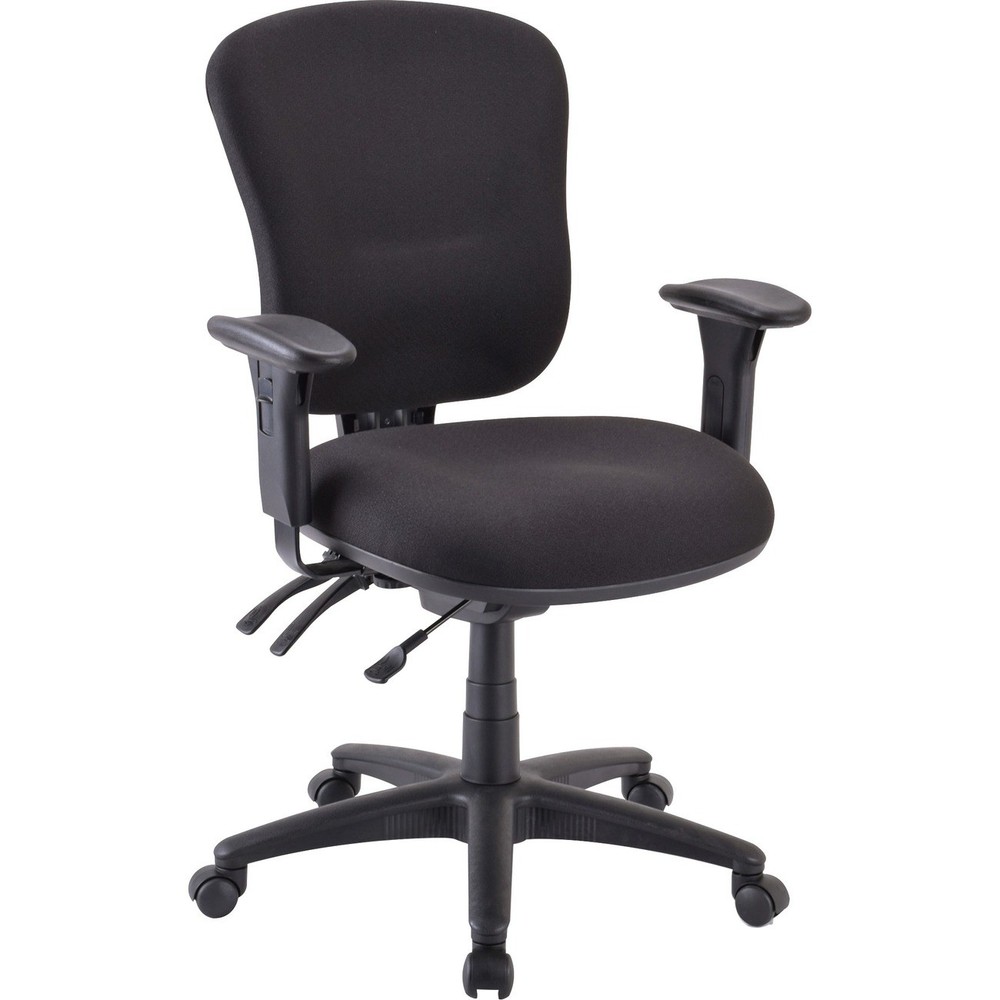 Lorell LLR66128 Mid-back Task Chair Black Frame 225 lb Capacity