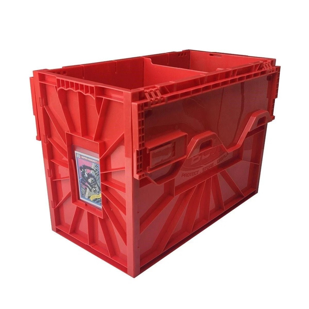 BCW Comic Book Bin Heavy Duty Plastic Box Stackable Holds 150 Bagged in YELLOW