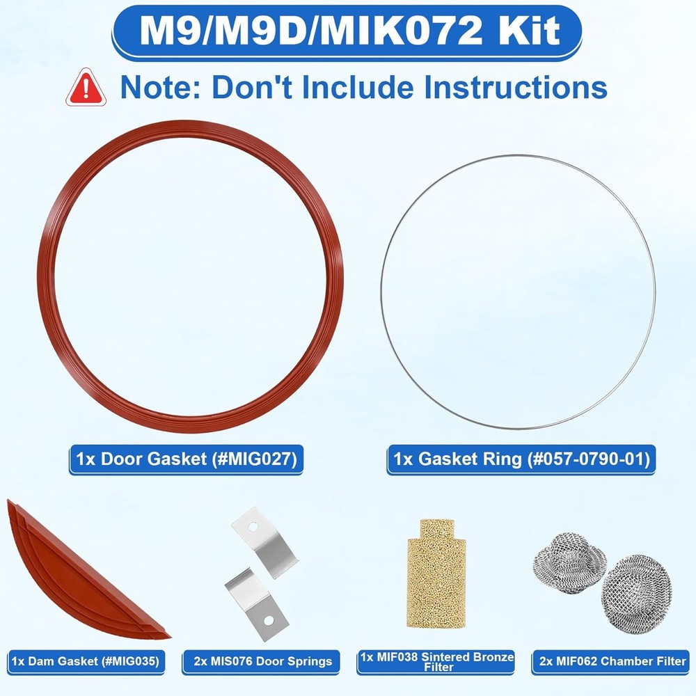 Replacement for Midmark Ritter M9/M9D/MIK072 PM Kit Include MIS076 MIF062 MIF038
