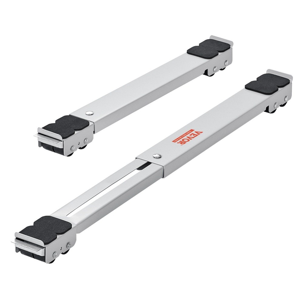 660lb Load Heavy Duty Rollers, Extendable Mobile Base for Appliances, White