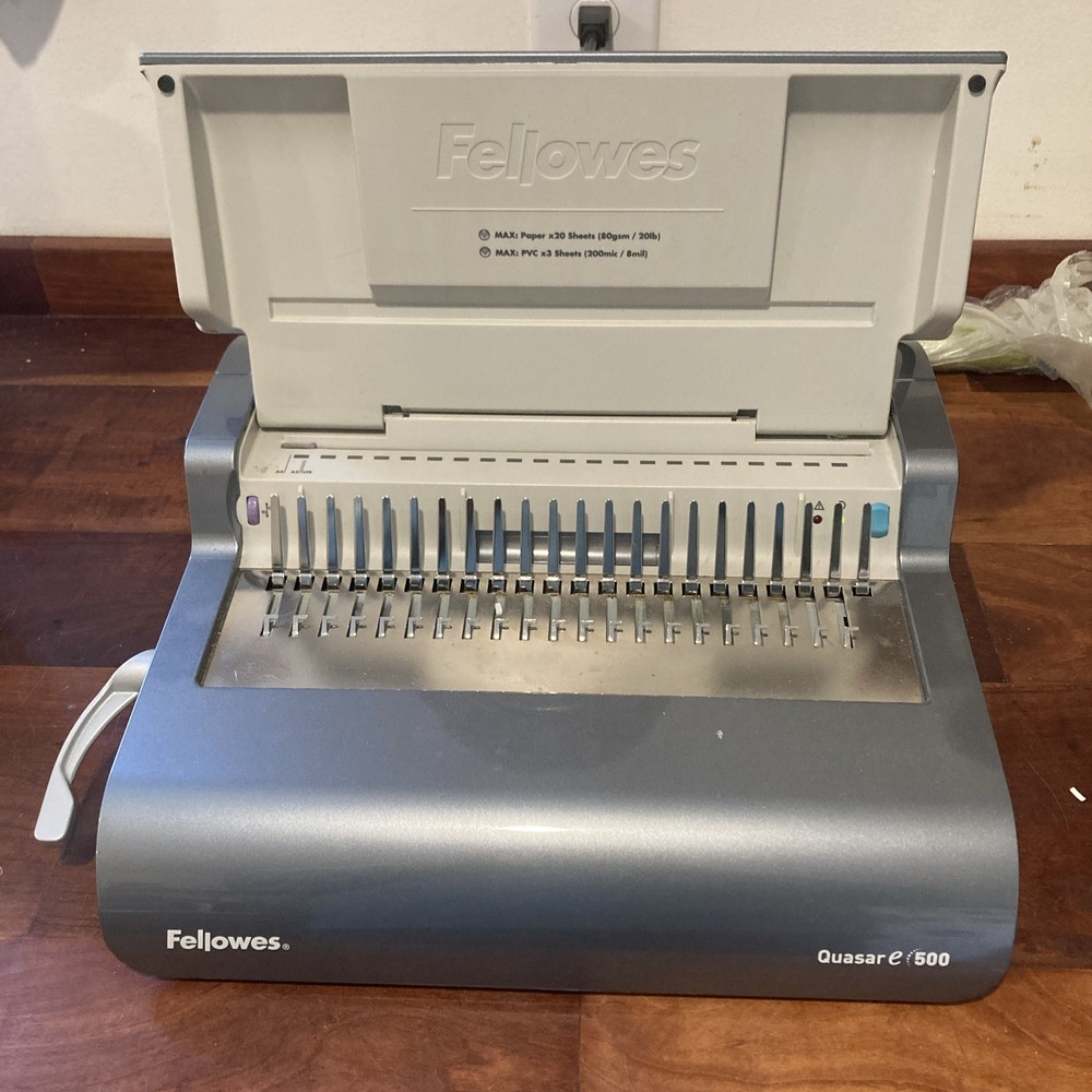 Fellowes Quasar E 500 Electric Comb Binding Machine Working