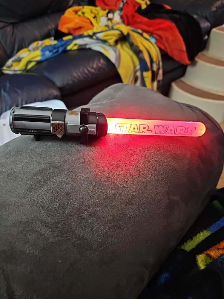 M&Ms Star Wars Mini Light Up Red Lightsaber Candy Dispenser Pre Owned