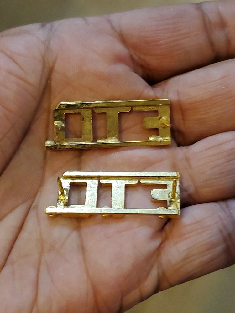 F.T.O. Field Training Officer Initials Collar Brass