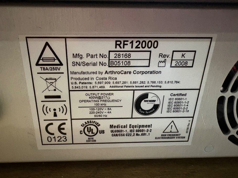 Arthrocare Quantum 2 RF12000