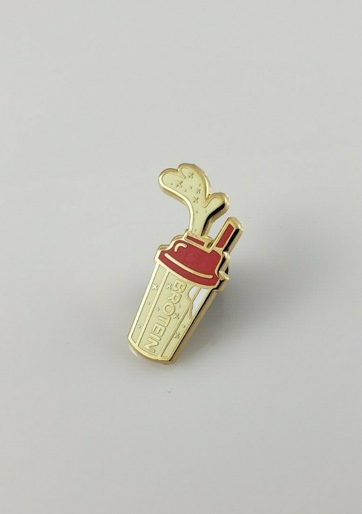 Brotein Shake Hat Lapel Pin approx 1.25" height