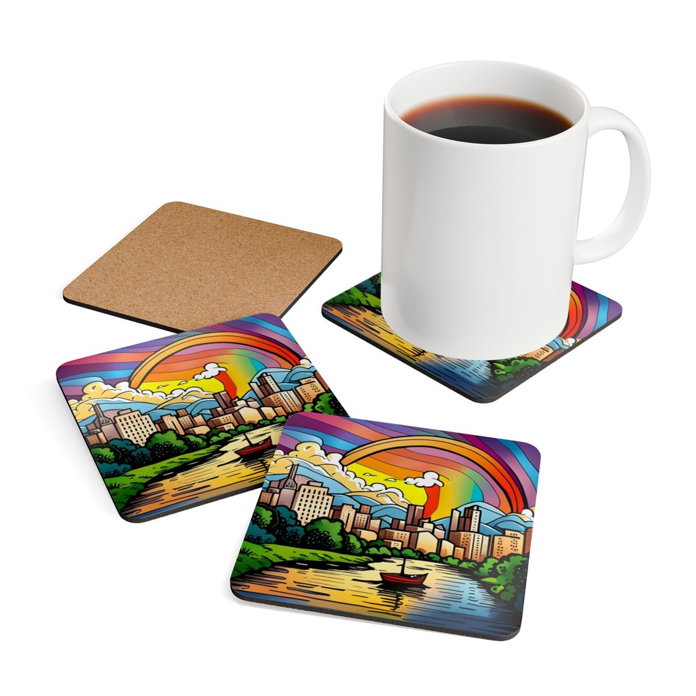 Corkwood Coaster Set