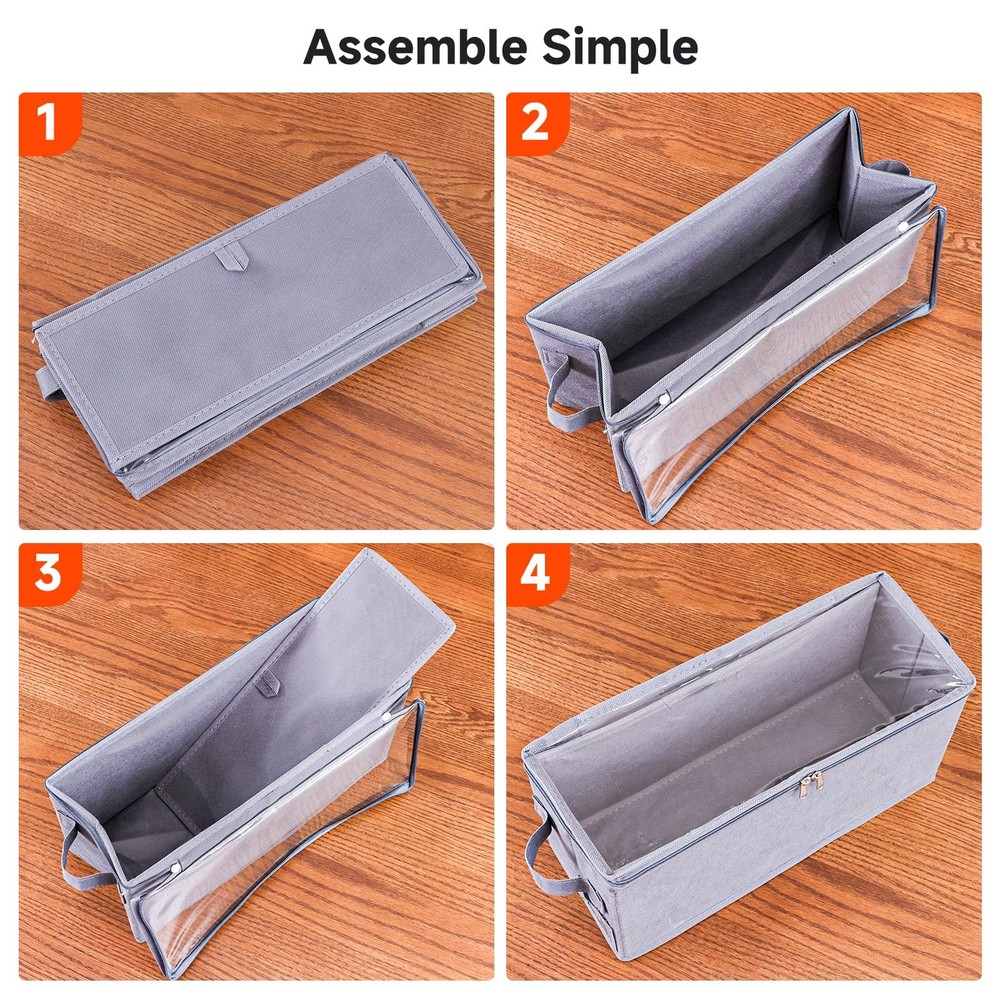 Stackable CD Holder & Storage Case - CD Storage Box Organizer with Lid & Handle