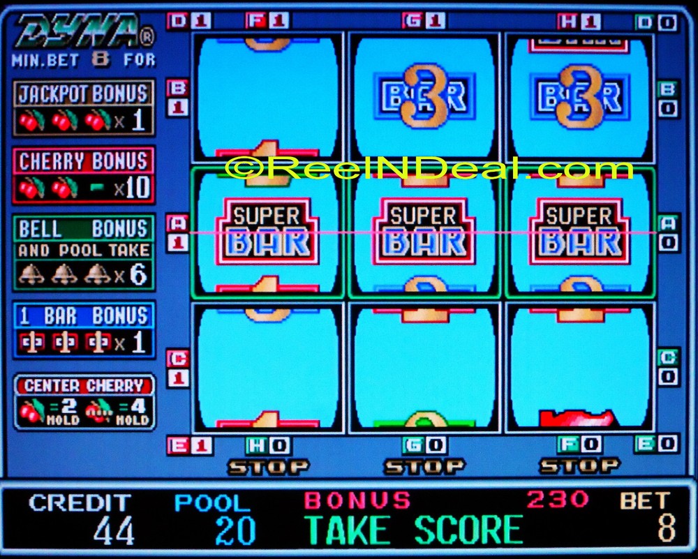 Dyna Super Cherry Master Rare 8-Liner Slot Machine Highly Profitable