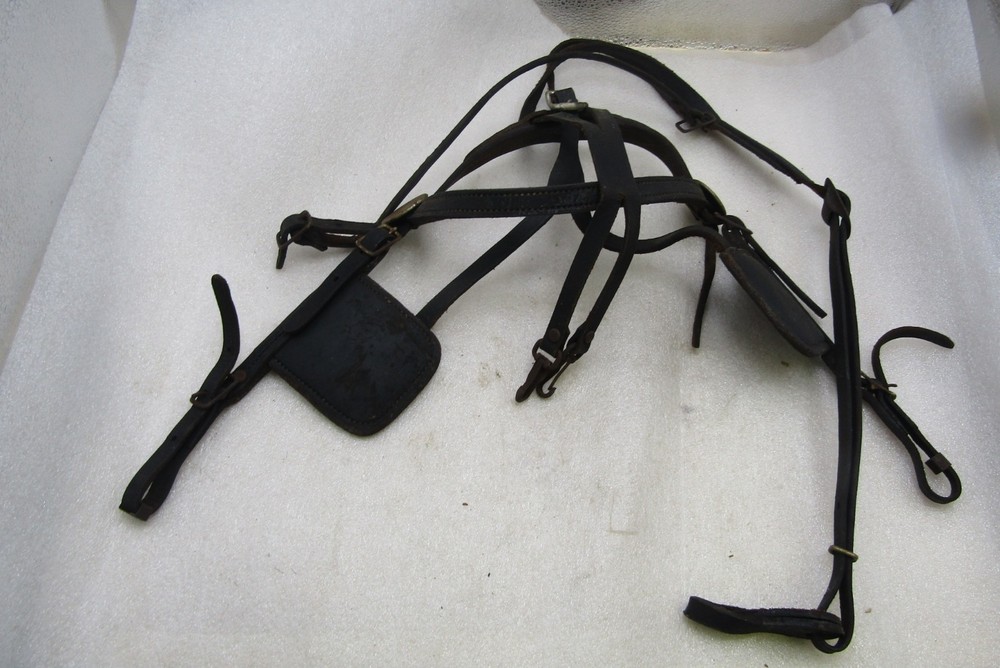 Celluloid harness spreaders & leather pieces