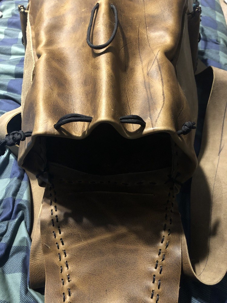 Leather Backpack Survival Pack Genuine High Quality Leather