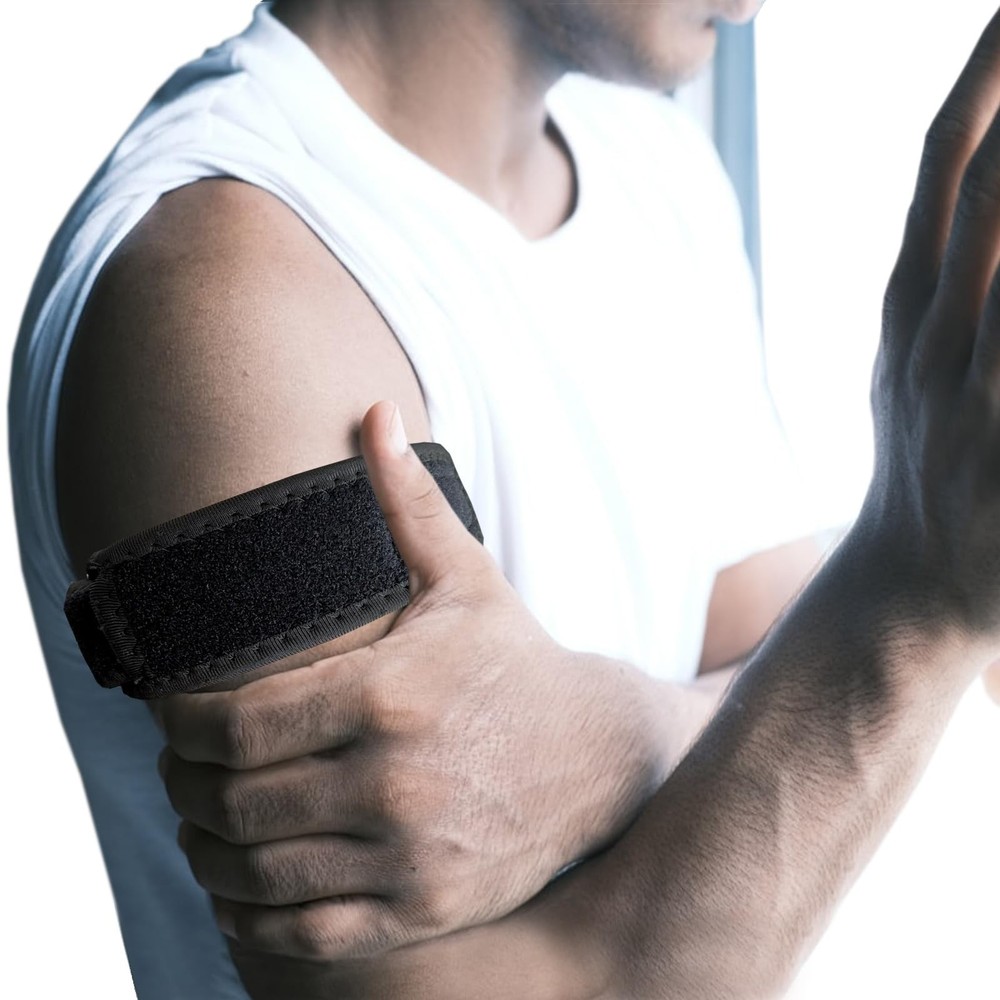 Upper Arm Compression Support Brace Band for Pain Relief, Bicep Compression, ...
