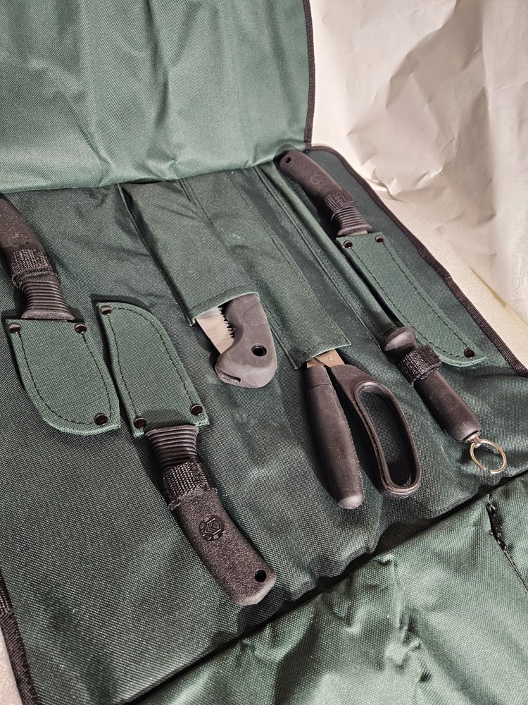 SARGE Outdoors Processing Kit 6 Piece Set for Meat Processing Canvas Case