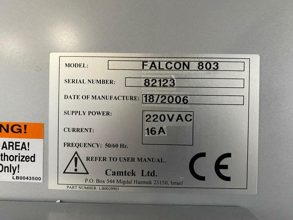 Camtek Falcon 803 Automatic Optical Inspection System + Brooks FabExpress Loader