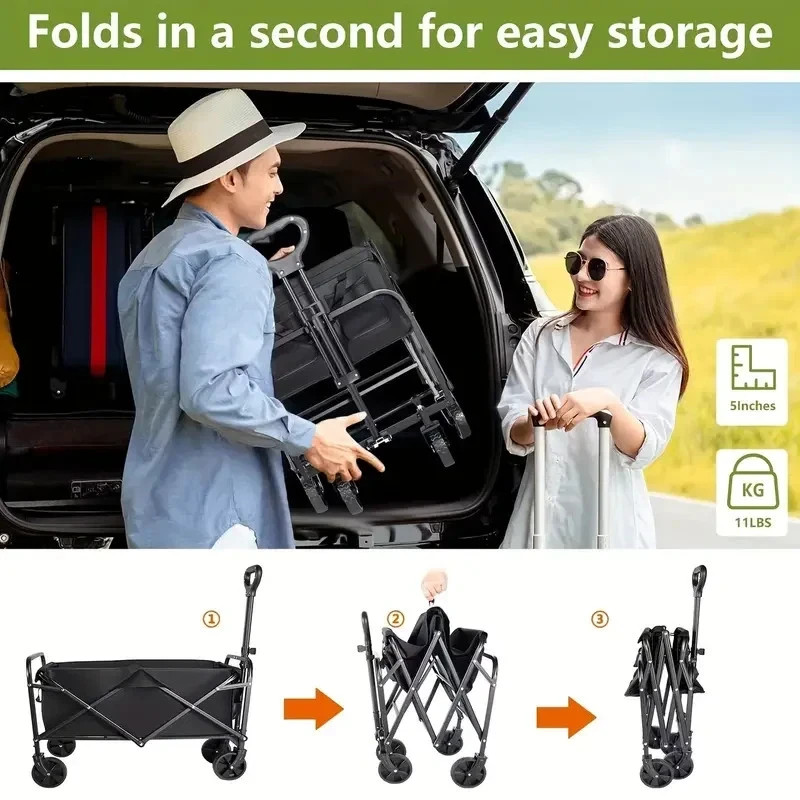 680LBS All Terrain Heavy Duty Folding Cart, Large Capacity