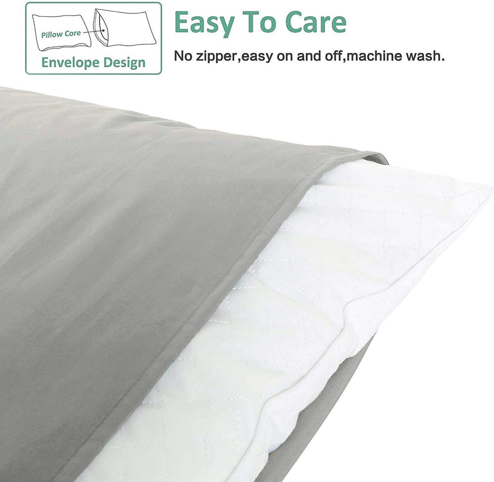 King Pillowcase Set - 2 Pack Brushed Microfiber 20X36 Pillowcases - Soft, Wrinkl
