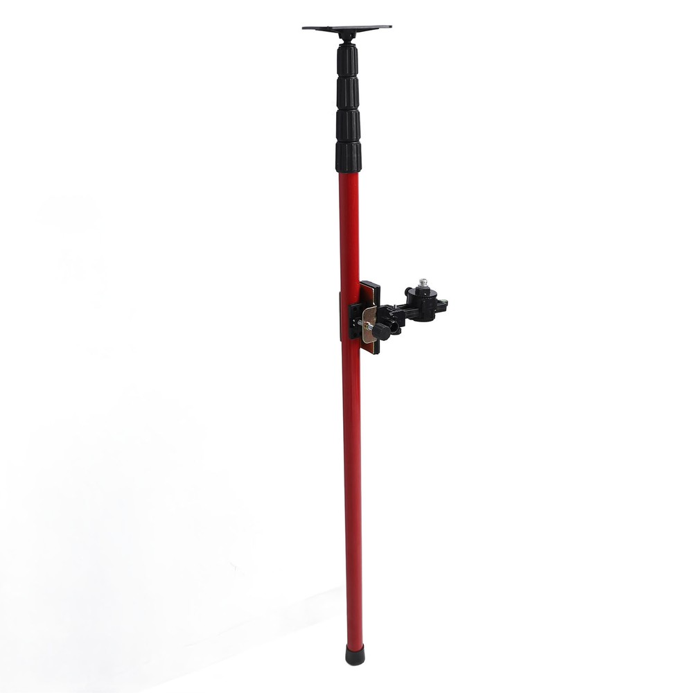 Level Pole 4m Telescopic Leveler Mounting Rod With 6mm 15.2mm Interface